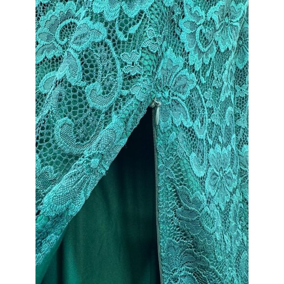 Vshow Womens Sleeveless Lace Halter Mermaid Maxi Dress Medium Green Holiday Part - Picture 8 of 16